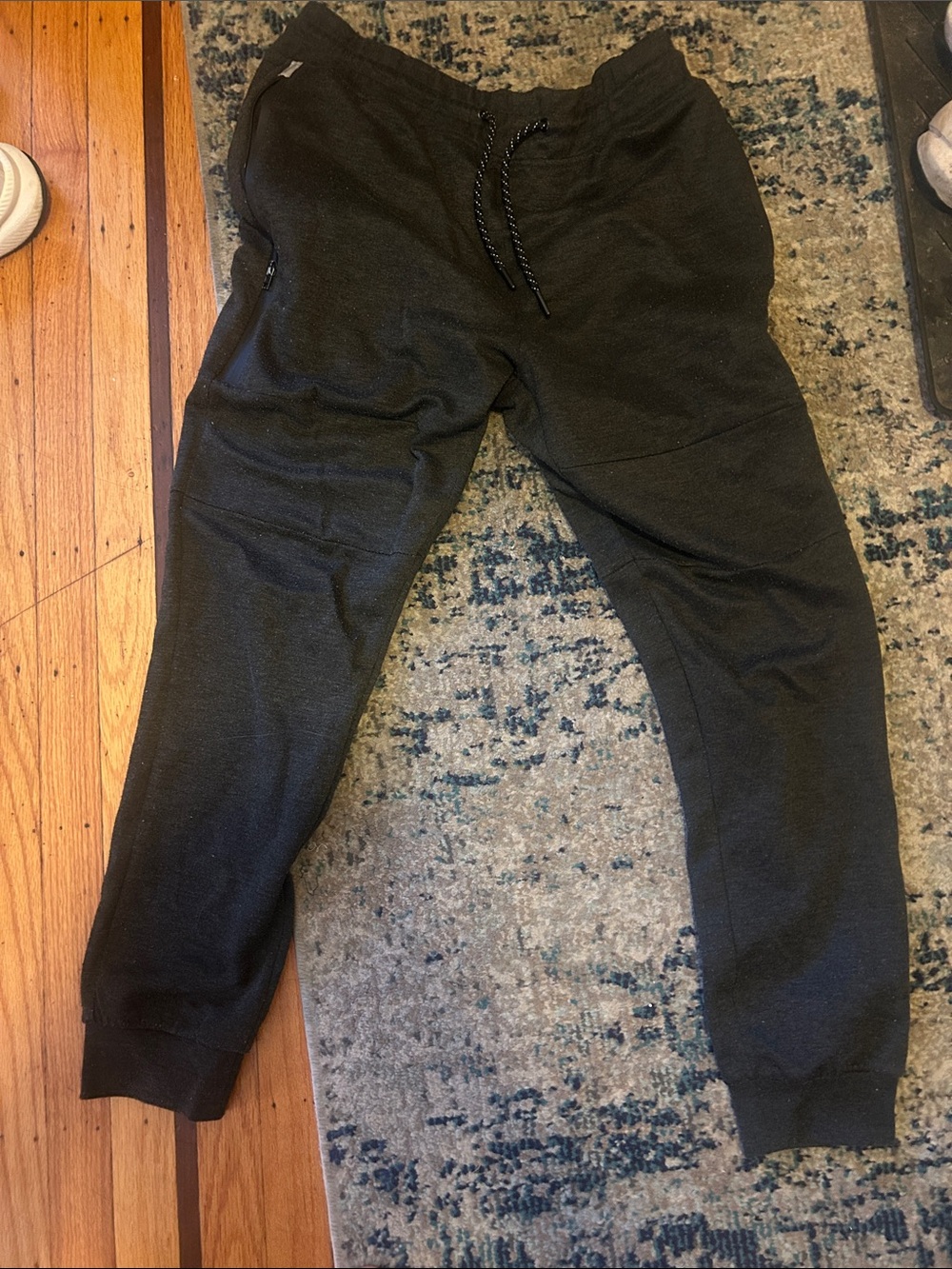 Dark Gray Jogger Sweatpants with Drawstring